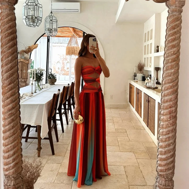 Yasmina  Waist Long Dress